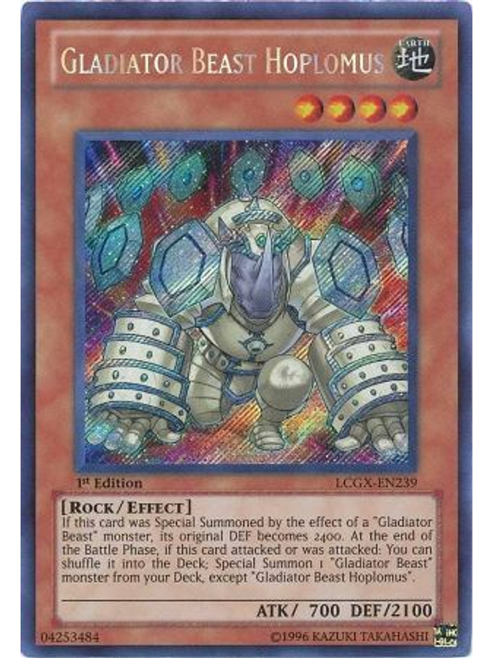 Gladiator Beast Hoplomus - LCGX-EN239 - Secret Rare 1st Edition 1