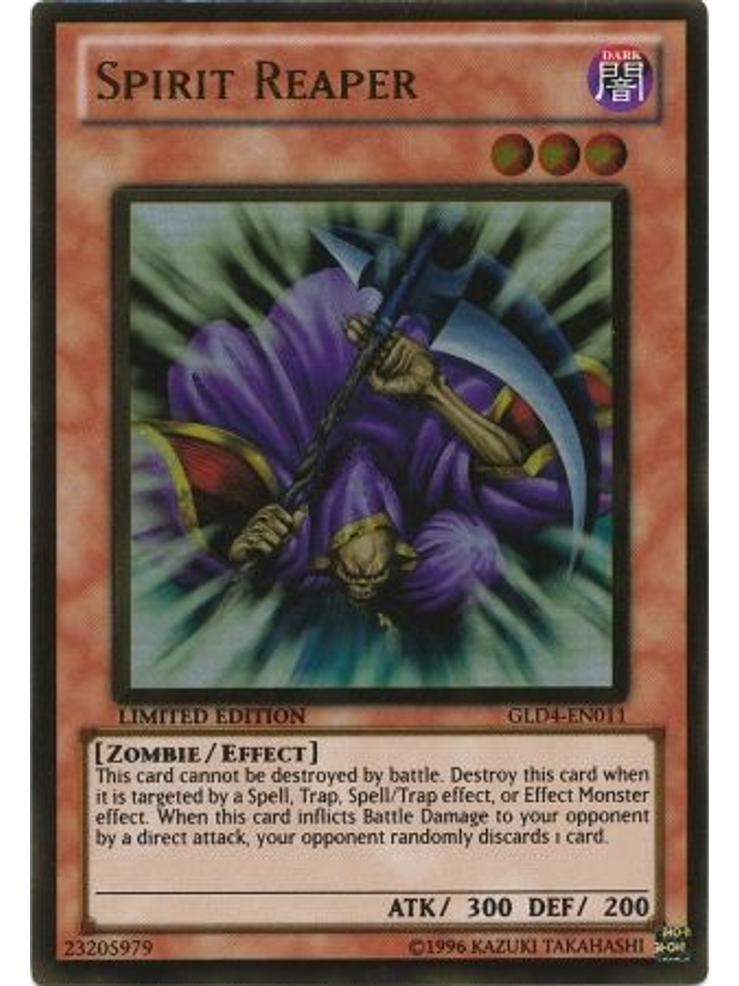 Spirit Reaper - GLD4-EN011 - Gold Rare 1