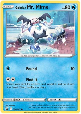Galarian Mr. Mime - 34/163 - Common