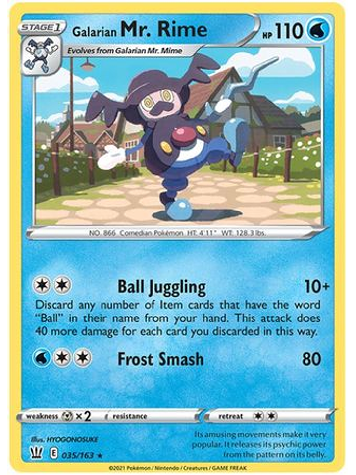 Galarian Mr. Rime - 35/163 - Rare 1