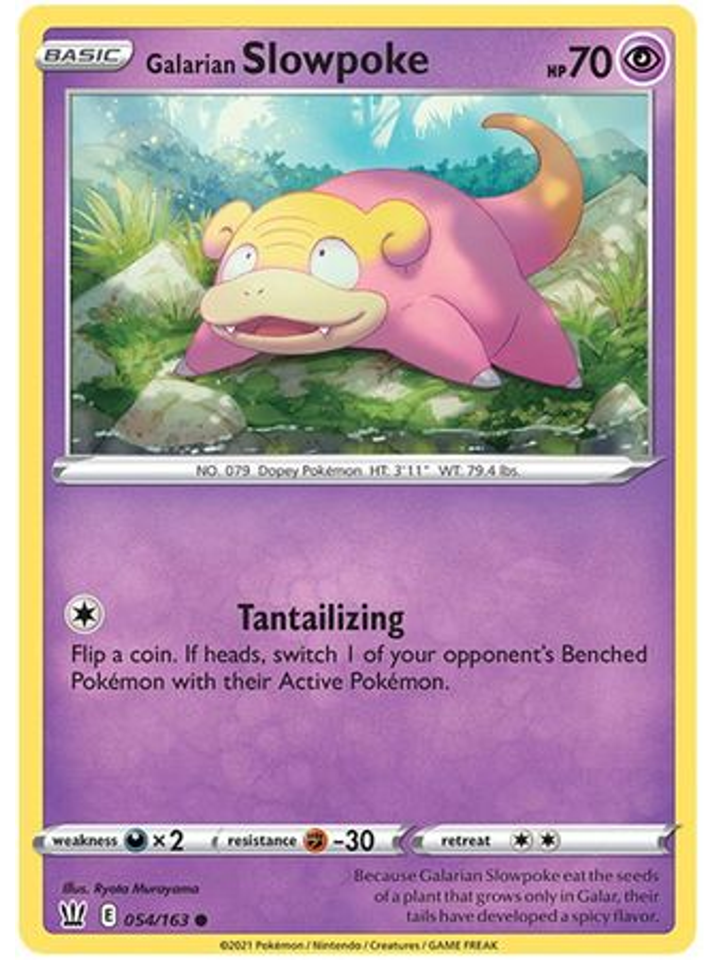 Galarian Slowpoke - 54/163 - Common Reverse Holo 1