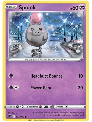 Spoink - 55/163 - Common Reverse Holo