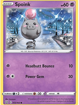 Spoink - 55/163 - Common Reverse Holo