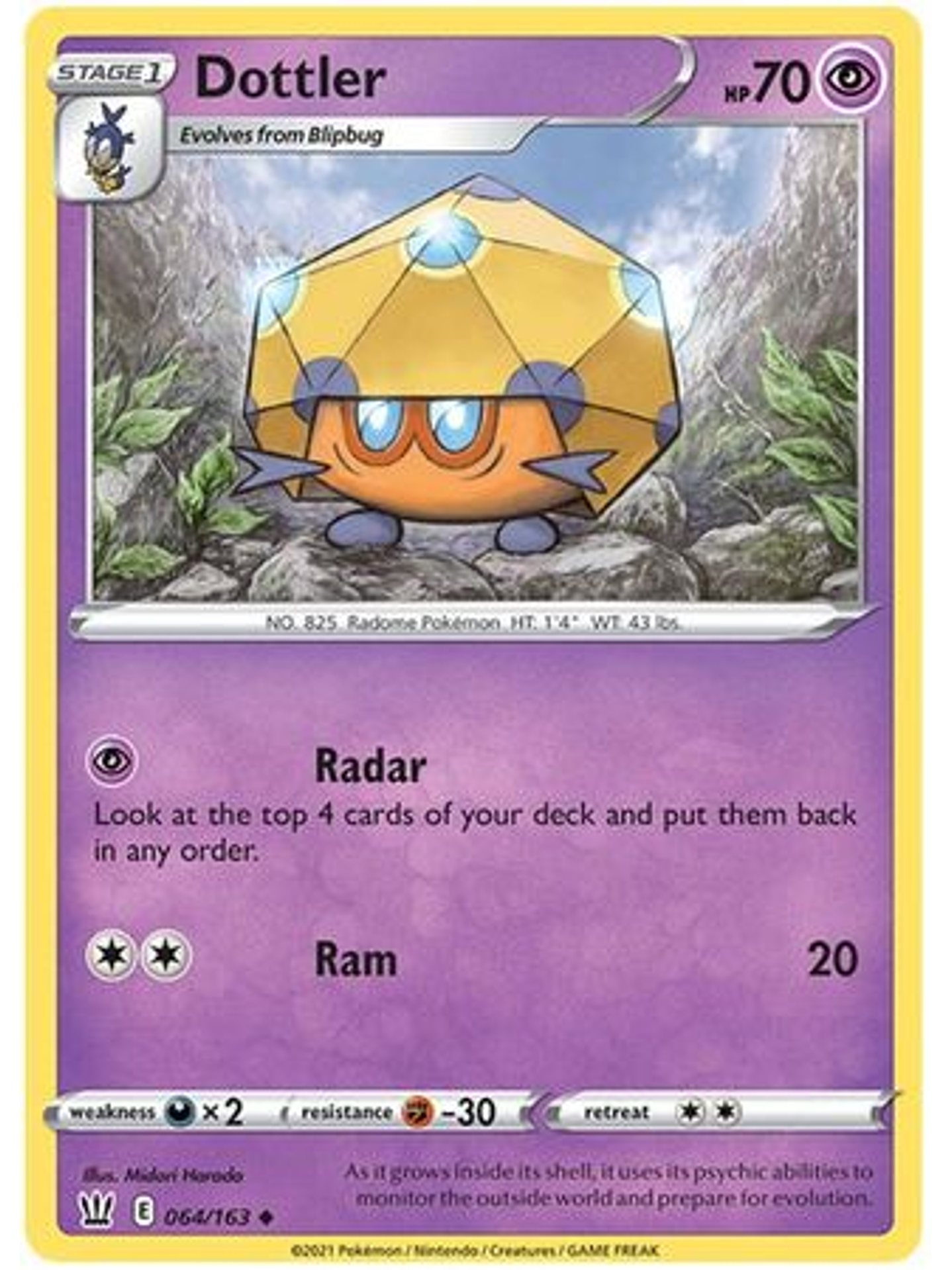 Dottler - 64/163 - Uncommon Reverse Holo 1