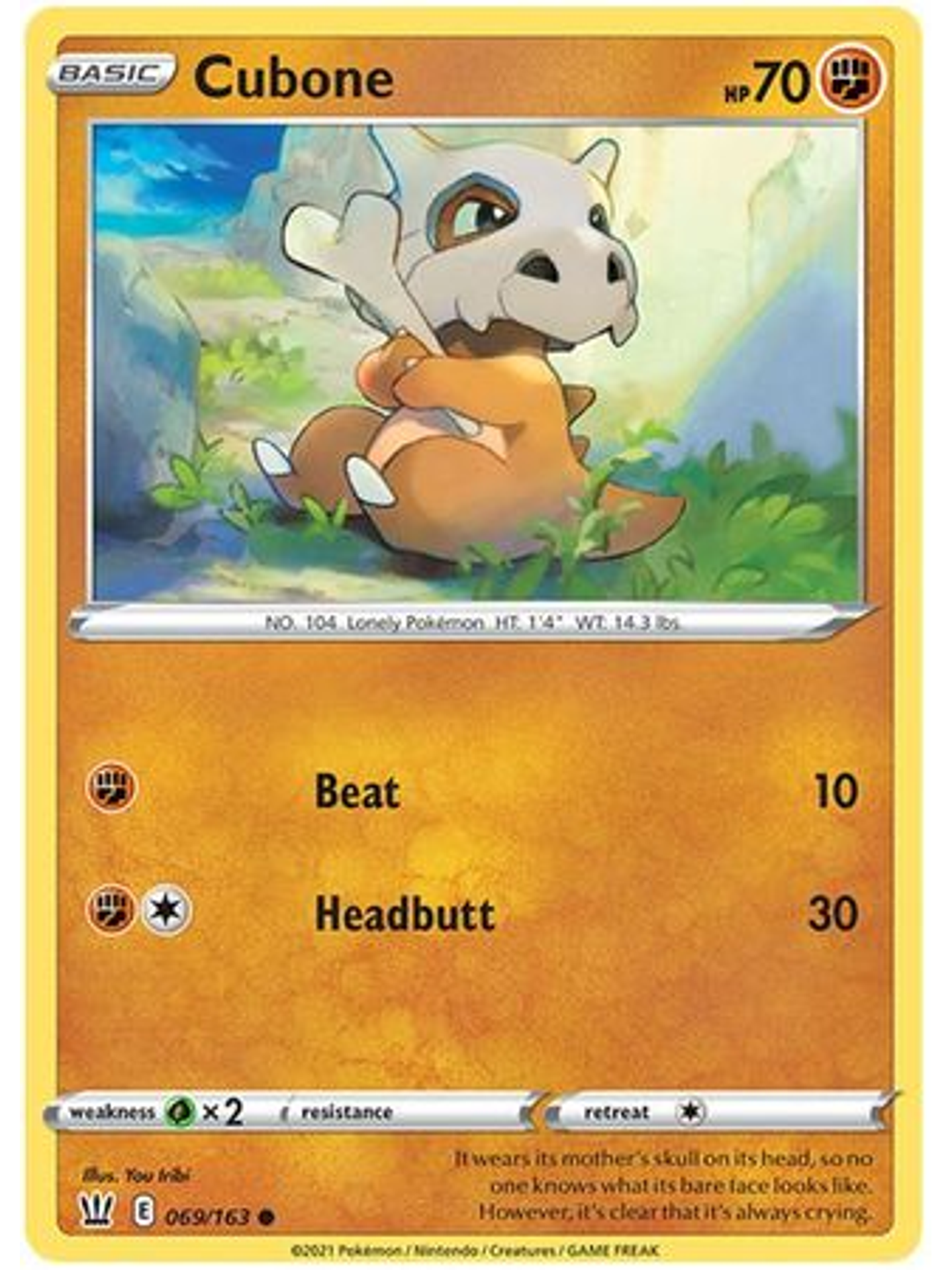 Cubone - 69/163 - Common 1