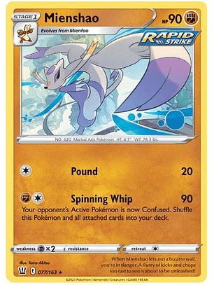 Mienshao - 77/163 - Rare