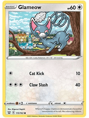 Glameow - 115/163 - Common Reverse Holo