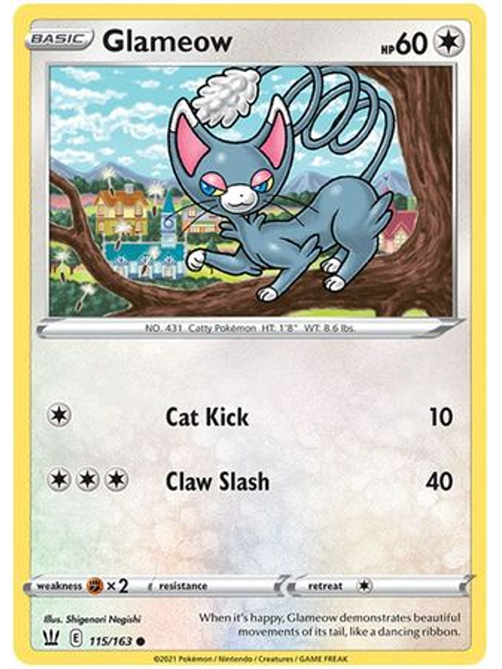 Glameow - 115/163 - Common Reverse Holo 1