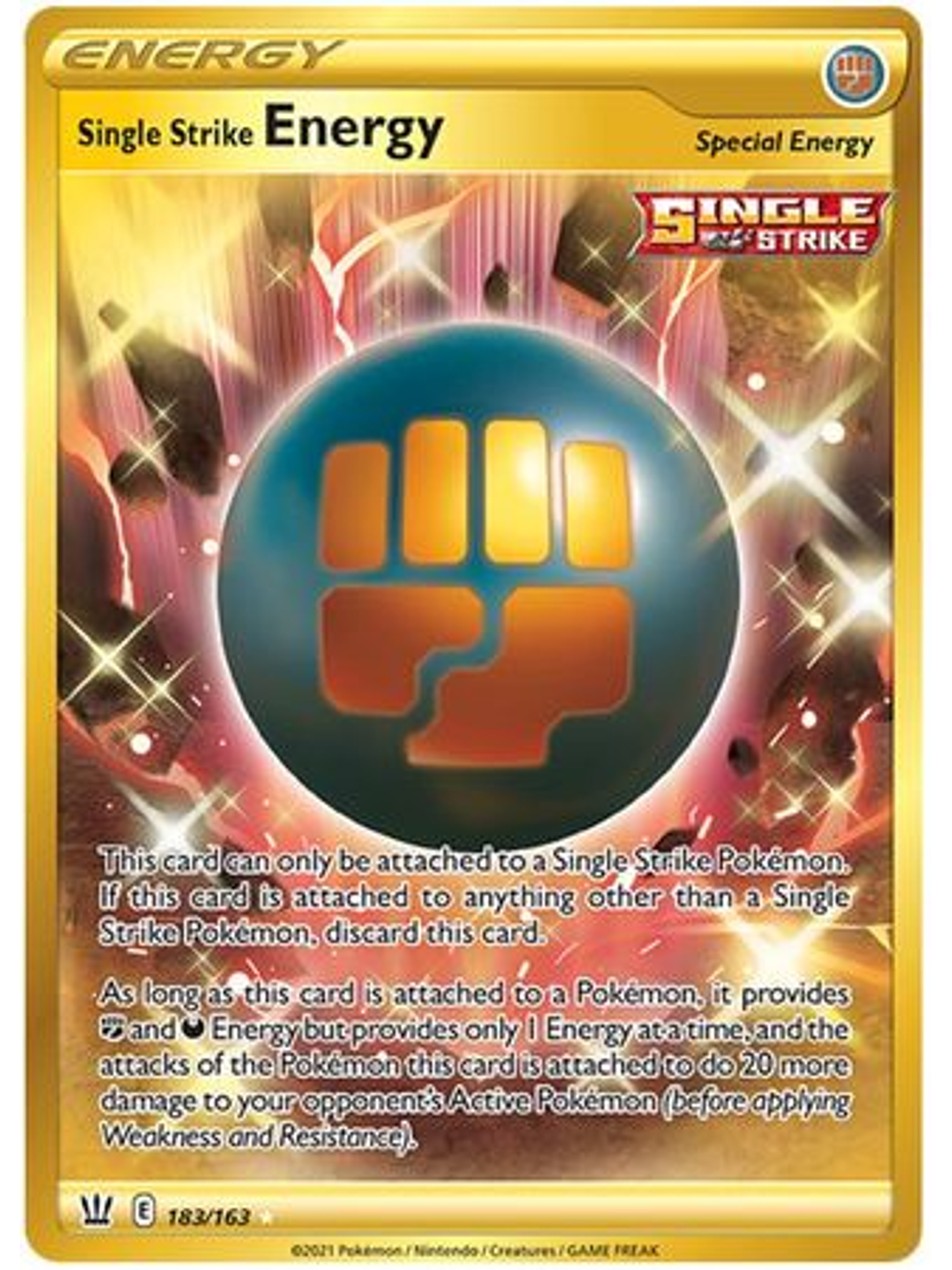 Single Strike Energy - 183/163 - Secret Rare 1