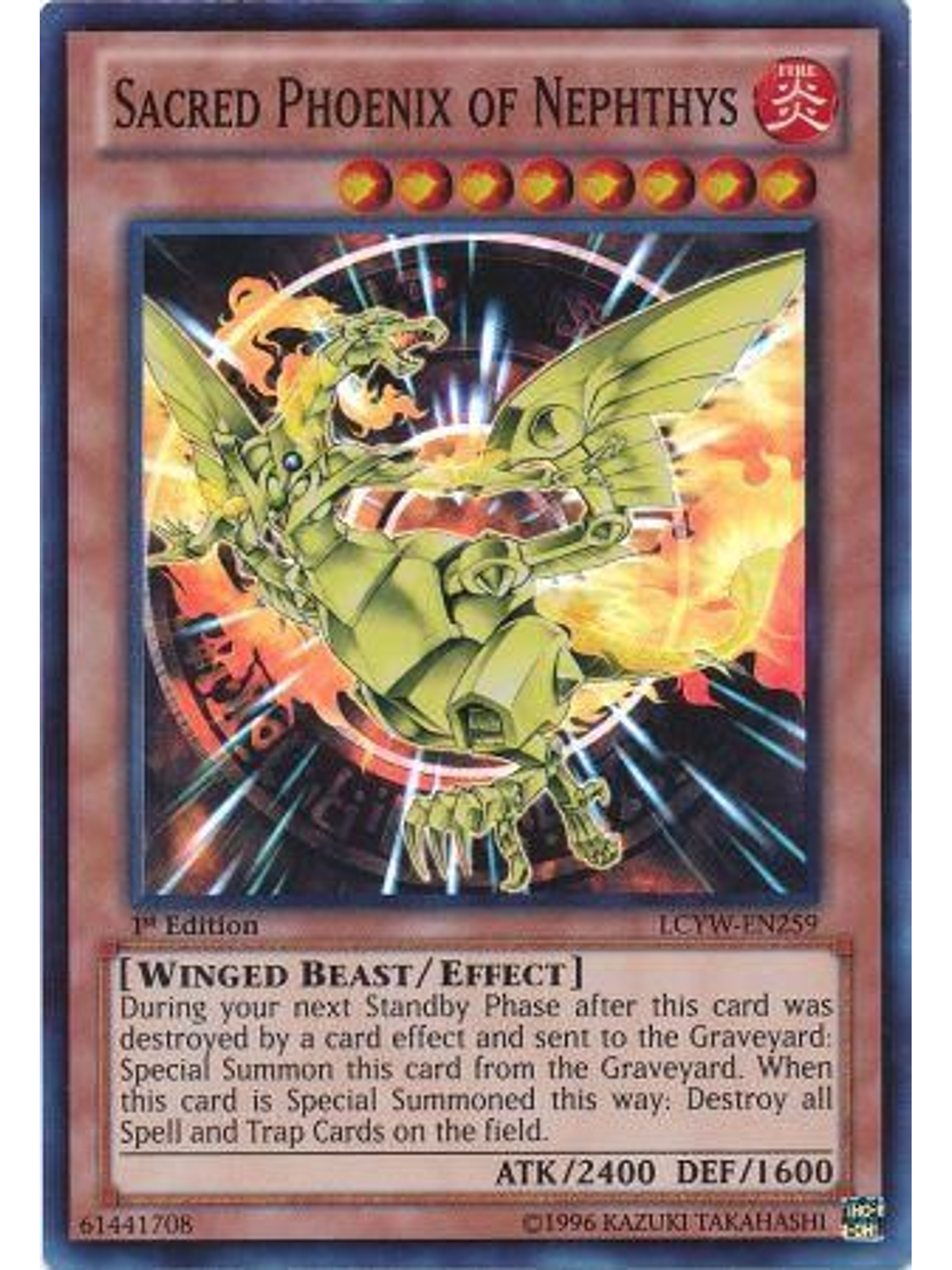 Sacred Phoenix of Nephthys - LCYW-EN259 - Super Rare 1st Edition 1