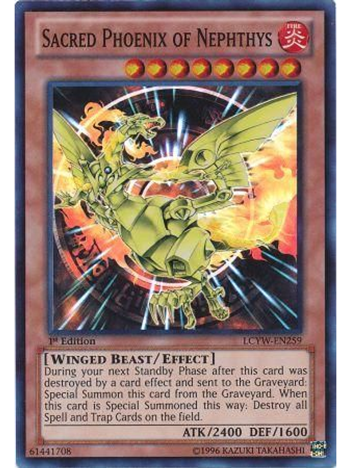 Sacred Phoenix of Nephthys - LCYW-EN259 - Super Rare 1st Edition 1