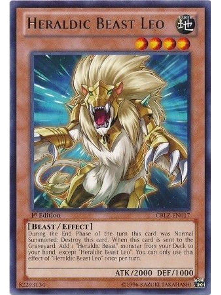 Heraldic Beast Leo - CBLZ-EN017 - Rare 1st Edition 1