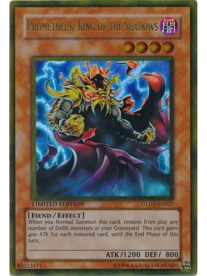 Prometheus, King of the Shadows - GLD1-EN027 - Gold Rare 1