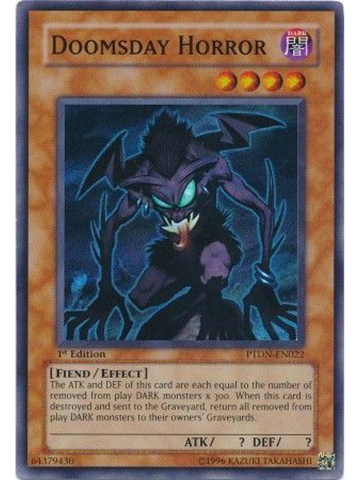 Doomsday Horror - PTDN-EN022 - Super Rare 1st Edition 1