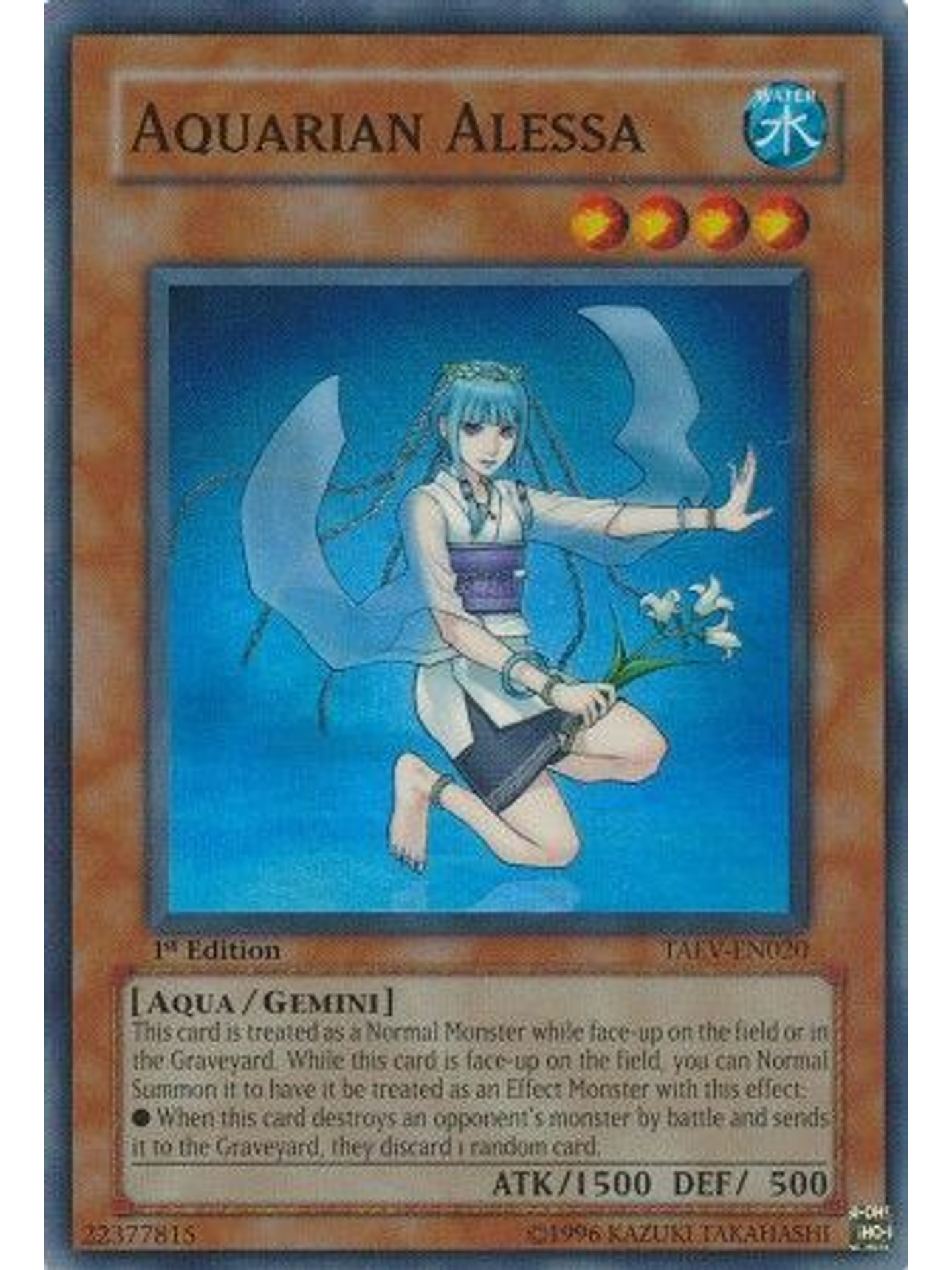 Aquarian Alessa - TAEV-EN020 - Super Rare 1st Edition 1