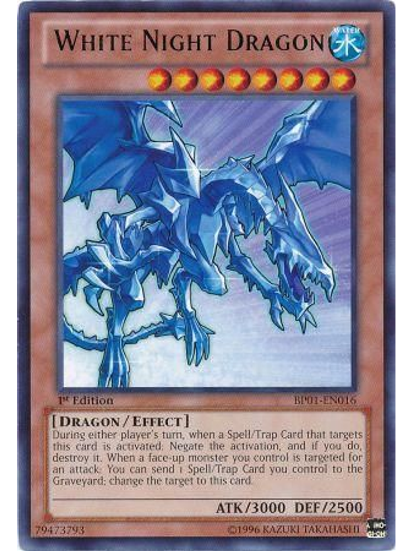 White Night Dragon - BP01-EN016 - Rare 1st Edition 1