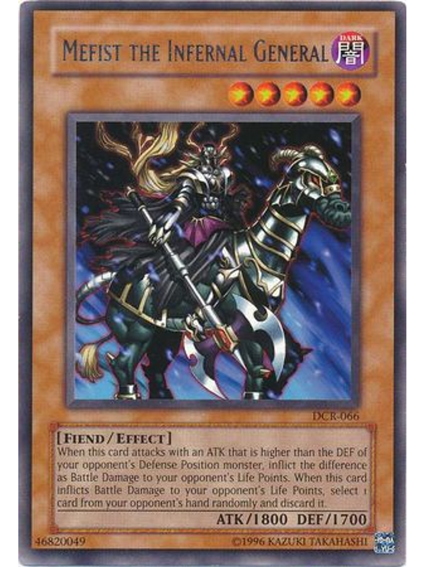 Mefist the Infernal General - DCR-066 - Rare Unlimited 1