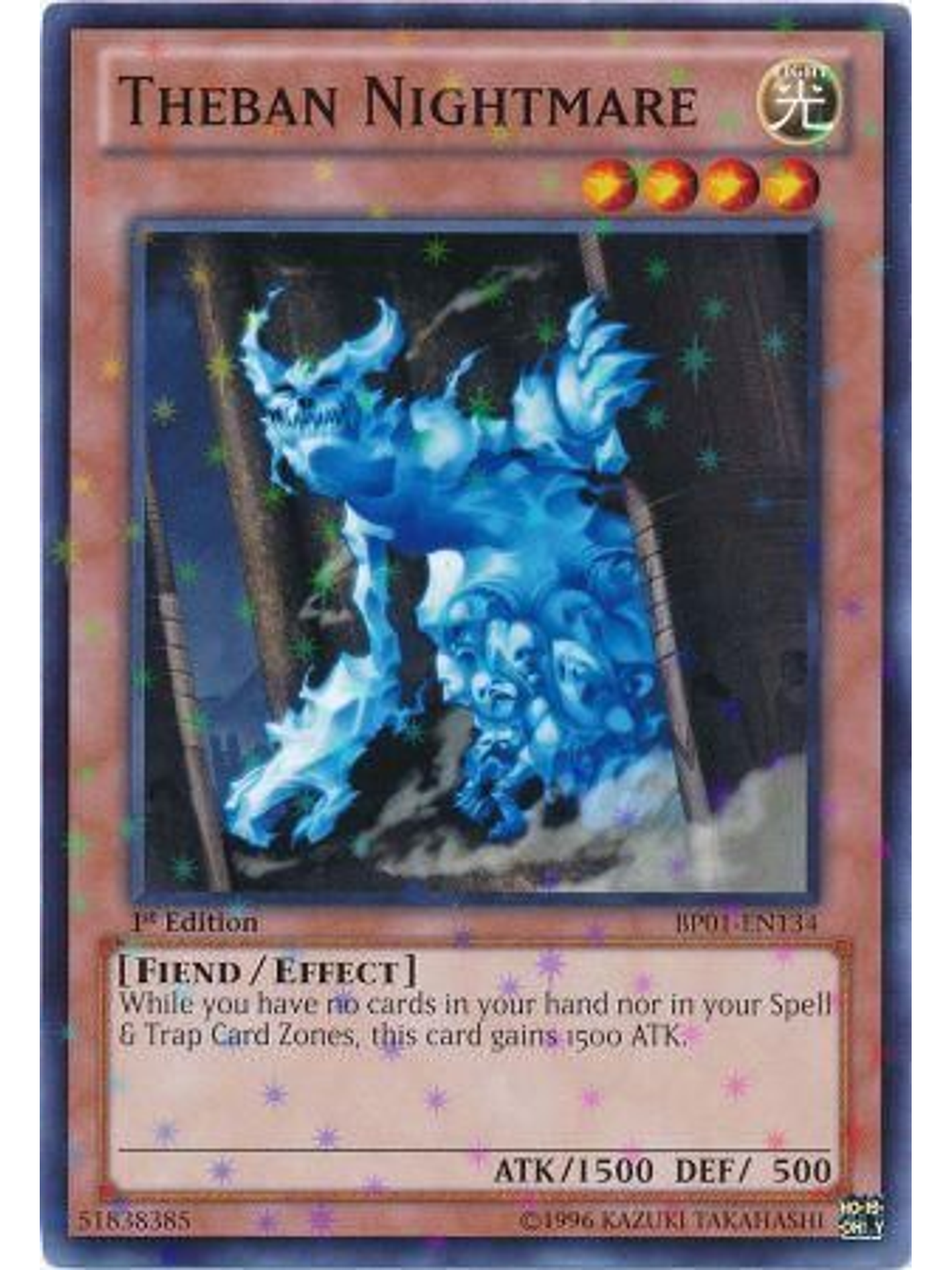 Theban Nightmare - BP01-EN134 - Starfoil Rare 1st Edition 1