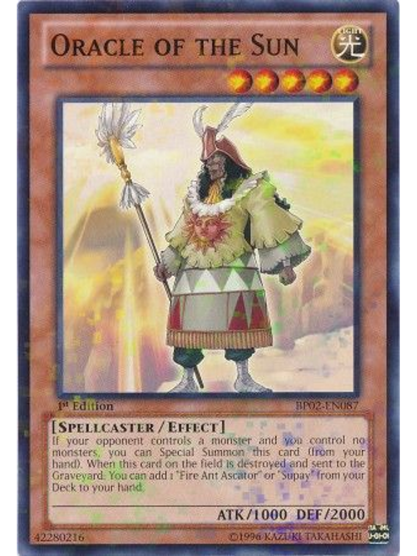 Oracle of the Sun - BP02-EN087 - Mosaic Rare 1st Edition 1