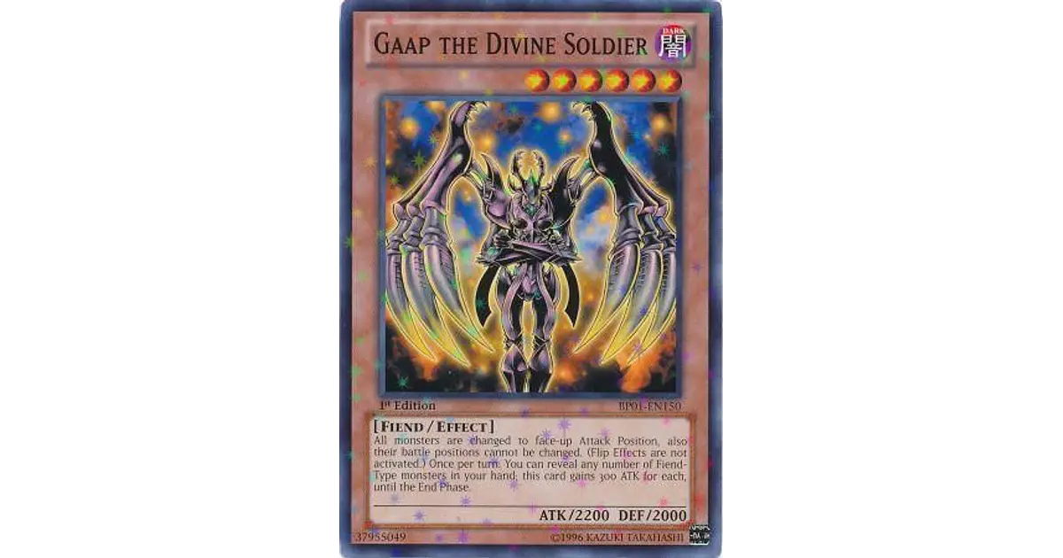 Carte Yu-Gi-Oh! - Gaap, Maître de la Guerre [BP01-FR150