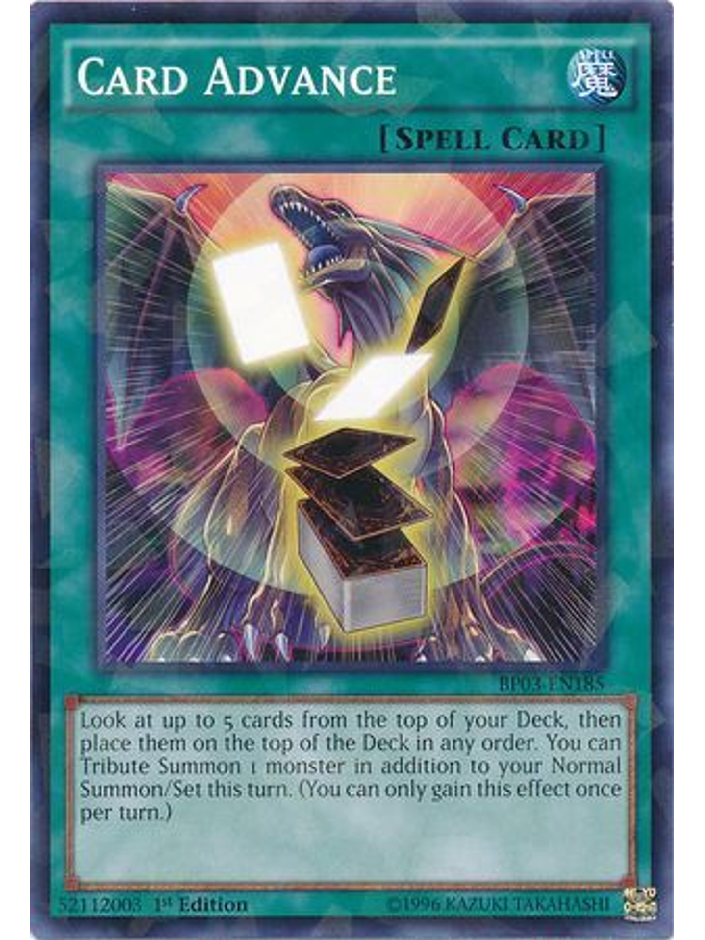 Card Advance - BP03-EN185 - Shatterfoil Rare 1st Edition 1