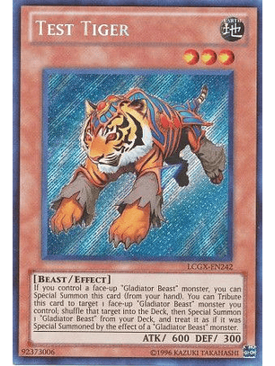 Test Tiger - LCGX-EN242 - Secret Rare Unlimited