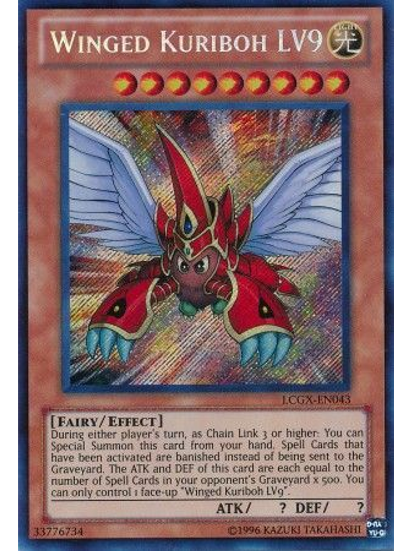 Winged Kuriboh LV9 - LCGX-EN043 - Secret Rare Unlimited 1