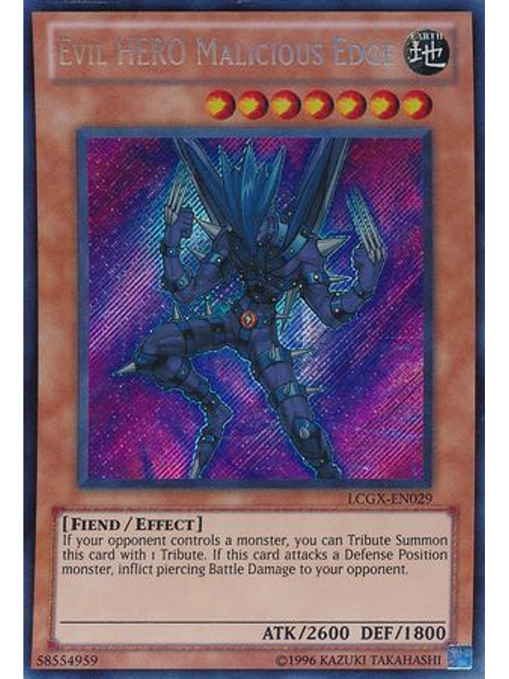 Evil Hero Malicious Edge - LCGX-EN029 - Secret Rare Unlimited 1
