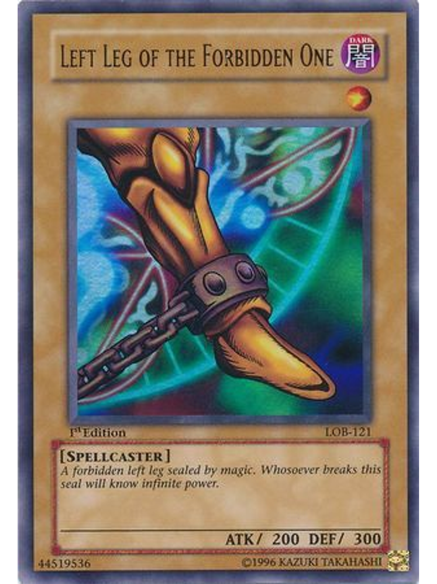 Left Leg of the Forbidden One - LOB-121 - Ultra Rare 1st Edition 1