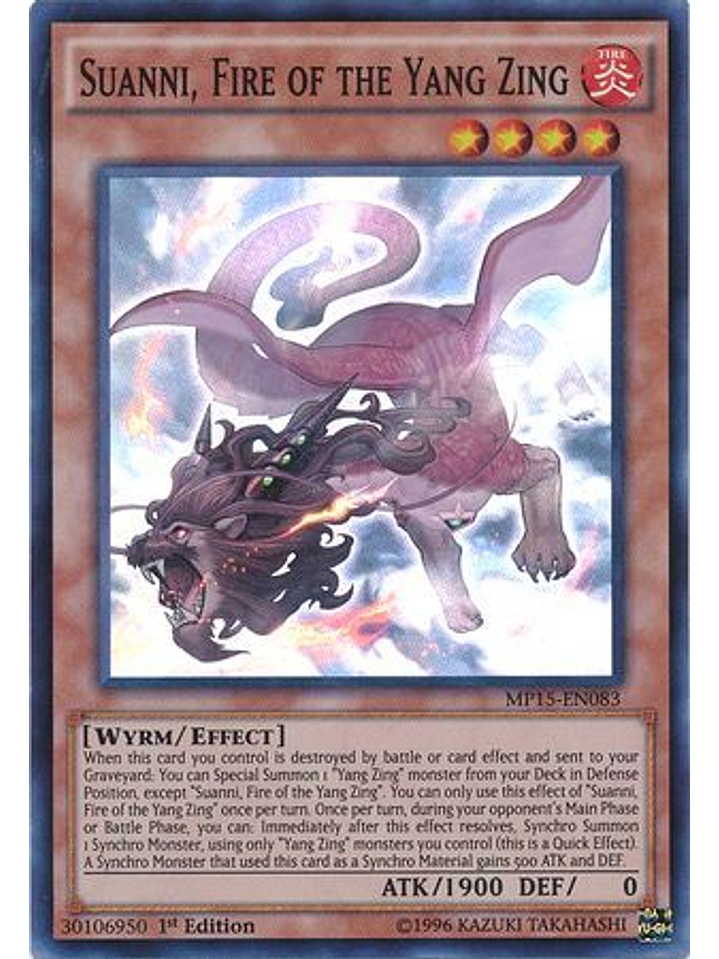 Suanni, Fire of the Yang Zing - MP15-EN083 - Super Rare 1st Edition 1