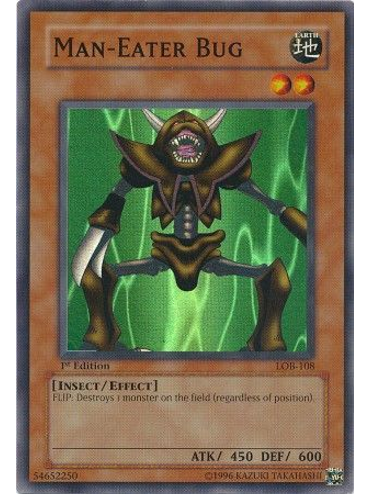 Man-Eater Bug - LOB-108 - Super Rare 1st Edition 1