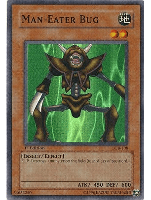 Man-Eater Bug - LOB-108 - Super Rare 1st Edition
