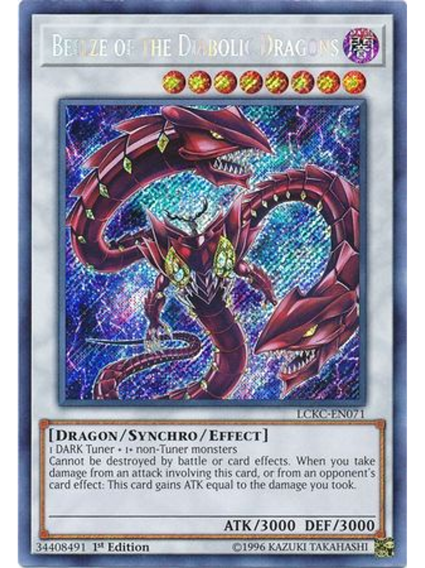 Beelze of the Diabolic Dragons - LCKC-EN071 - Secret Rare 1st Edition 1