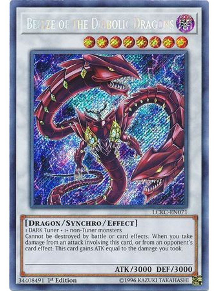 Beelze of the Diabolic Dragons - LCKC-EN071 - Secret Rare 1st Edition 1