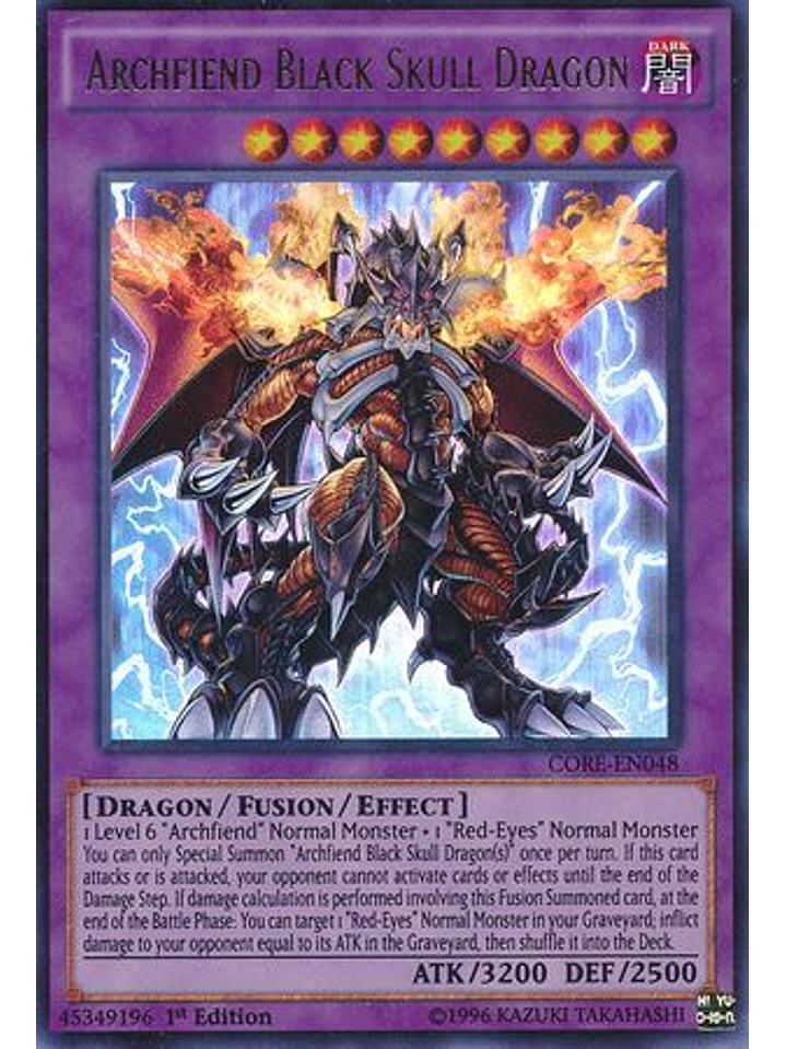 Archfiend Black Skull Dragon - CORE-EN048 - Ultra Rare 1st Edition 1
