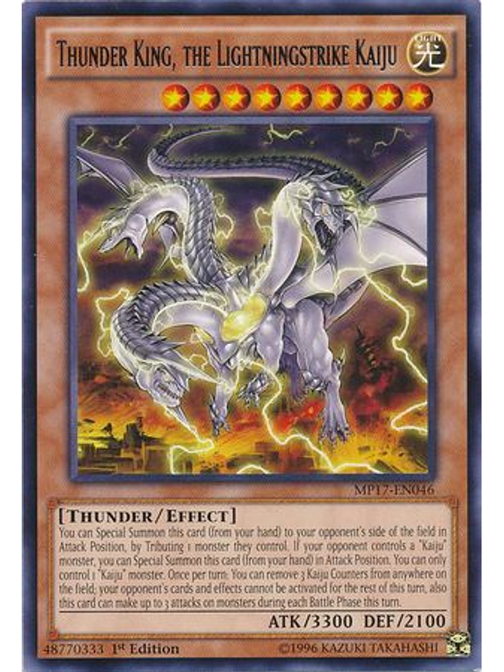 Thunder King, the Lightningstrike Kaiju - MP17-EN046 - Rare 1st Edition 1