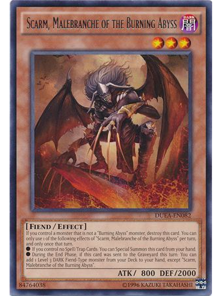 Scarm, Malebranche of the Burning Abyss - DUEA-EN082 - Rare Unlimited 1