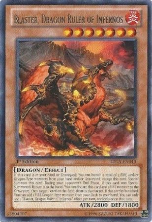 Blaster, Dragon Ruler of Infernos - LTGY-EN040 - Rare 1st Edition