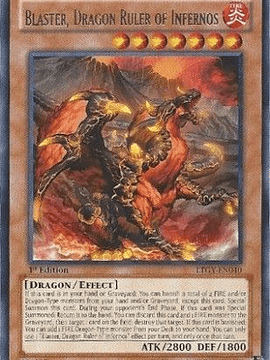 Blaster, Dragon Ruler of Infernos - LTGY-EN040 - Rare 1st Edition