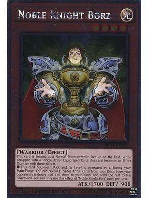 Noble Knight Borz - NKRT-EN009 - Platinum Rare 1st Edition