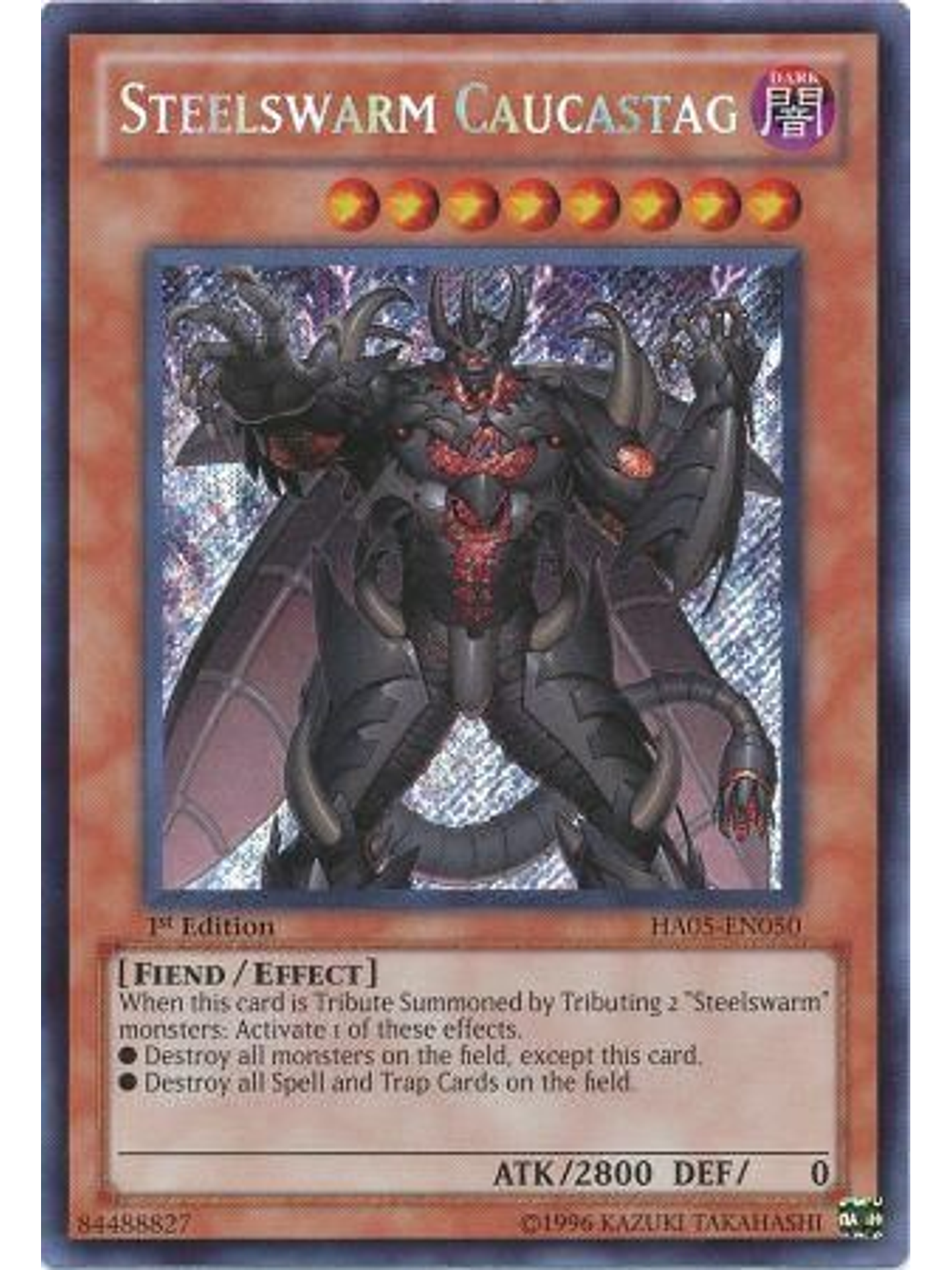 Steelswarm Caucastag - HA05-EN050 - Secret Rare 1st Edition 1