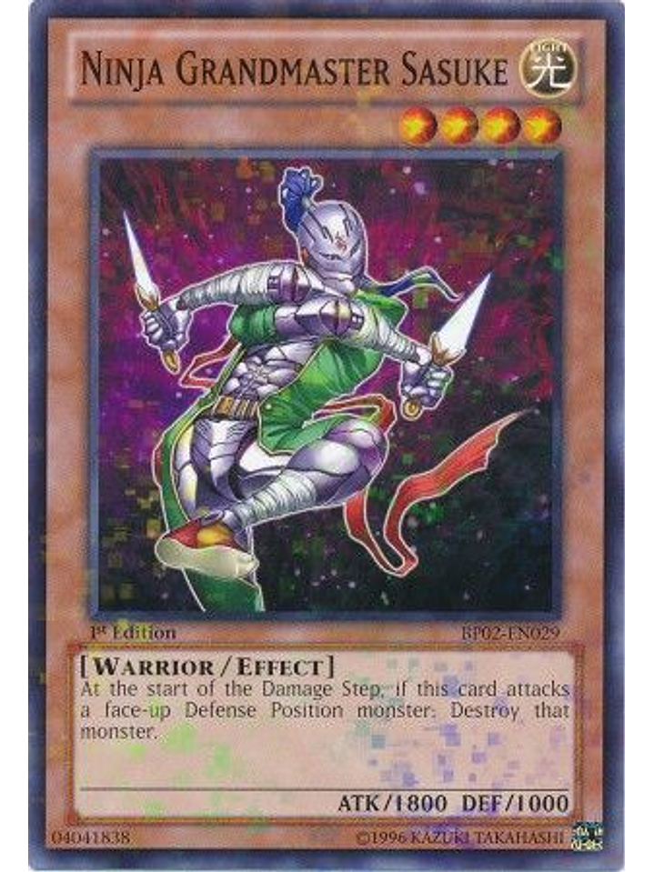 Ninja Grandmaster Sasuke - BP02-EN029 - Mosaic Rare 1st Edition 1