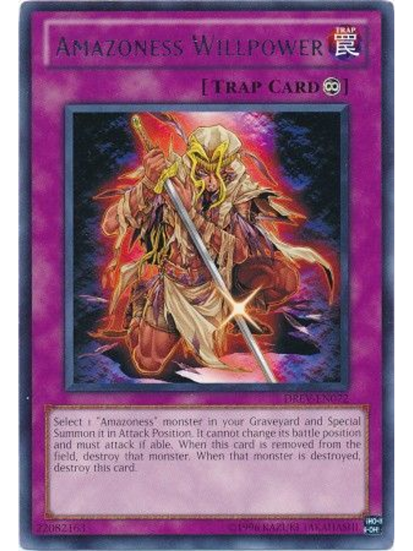 Amazoness Willpower - DREV-EN072 - Rare Unlimited 1