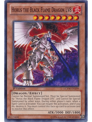 Horus the Black Flame Dragon LV8 - LCYW-EN199 - Common 1st Edition
