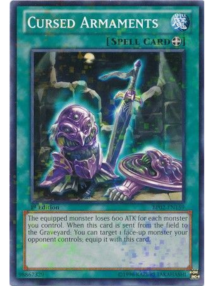 Cursed Armaments - BP02-EN159 - Mosaic Rare 1st Edition 1