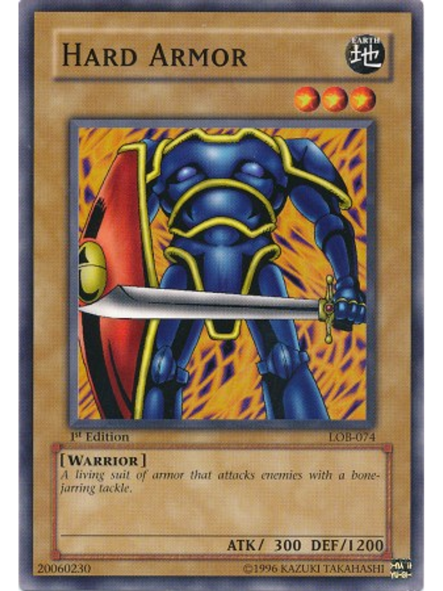 Hard Armor - LOB-074 - Common 1st Edition 1