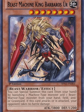 Beast Machine King Barbaros Ur - BP02-EN084 - Rare 1st Edition