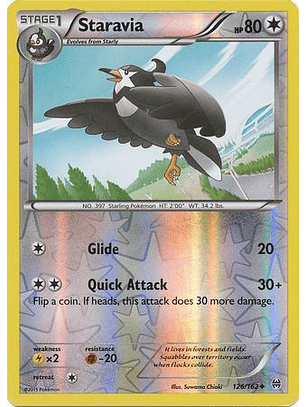 Staravia - 126/162 - Uncommon Reverse Holo