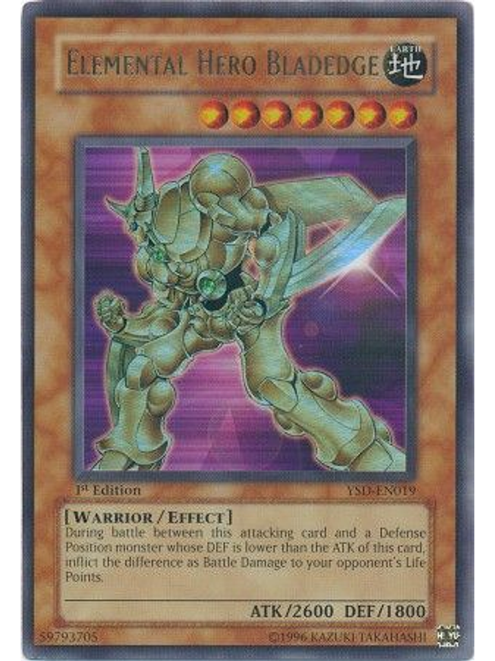 Elemental Hero Bladedge - YSD-EN019 - Ultra Rare 1st Edition 1