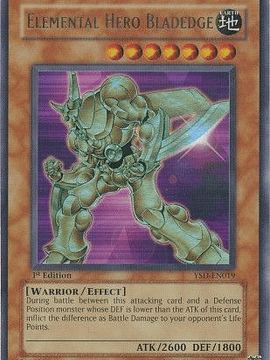 Elemental Hero Bladedge - YSD-EN019 - Ultra Rare 1st Edition